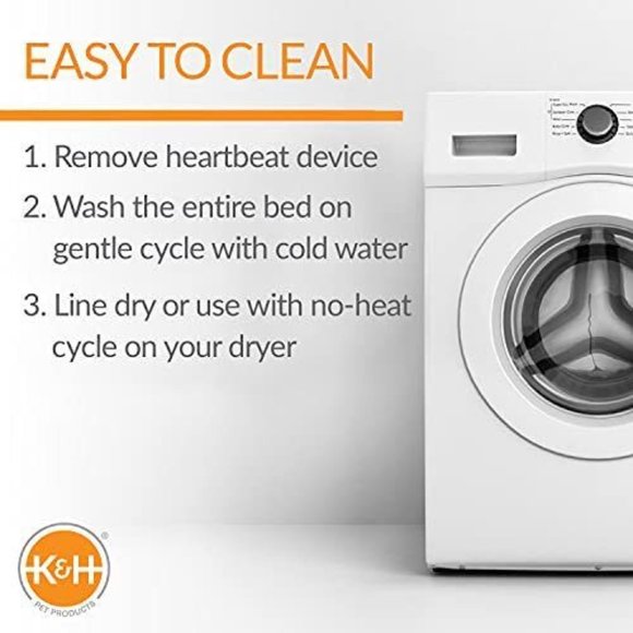 PET PRODUCTS Mother’s Heartbeat Crate Pad by K & H Products Dog, Cat, Small Pets - Picture 3 of 4